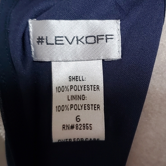 BLOOMINGDALE'S Levkoff 7081 Navy Blue Chiffon Sleeveless Halter Maxi Dress 6 - Picture 10 of 10